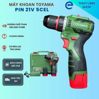  Máy khoan pin TOYAM - HIMOKI 16.8V HM-ID1610BL Auto lock - Khoan pin không chổi than khuyễn mãi thêm bộ phụ kiện th 