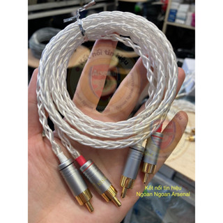 Dây AV hoa sen kết nối amply chống nhiễu chống ù chất lượng  RCA . Dây tín hiệu hai đầu Av. dây tín hiệu mạ bạc cao cấp 