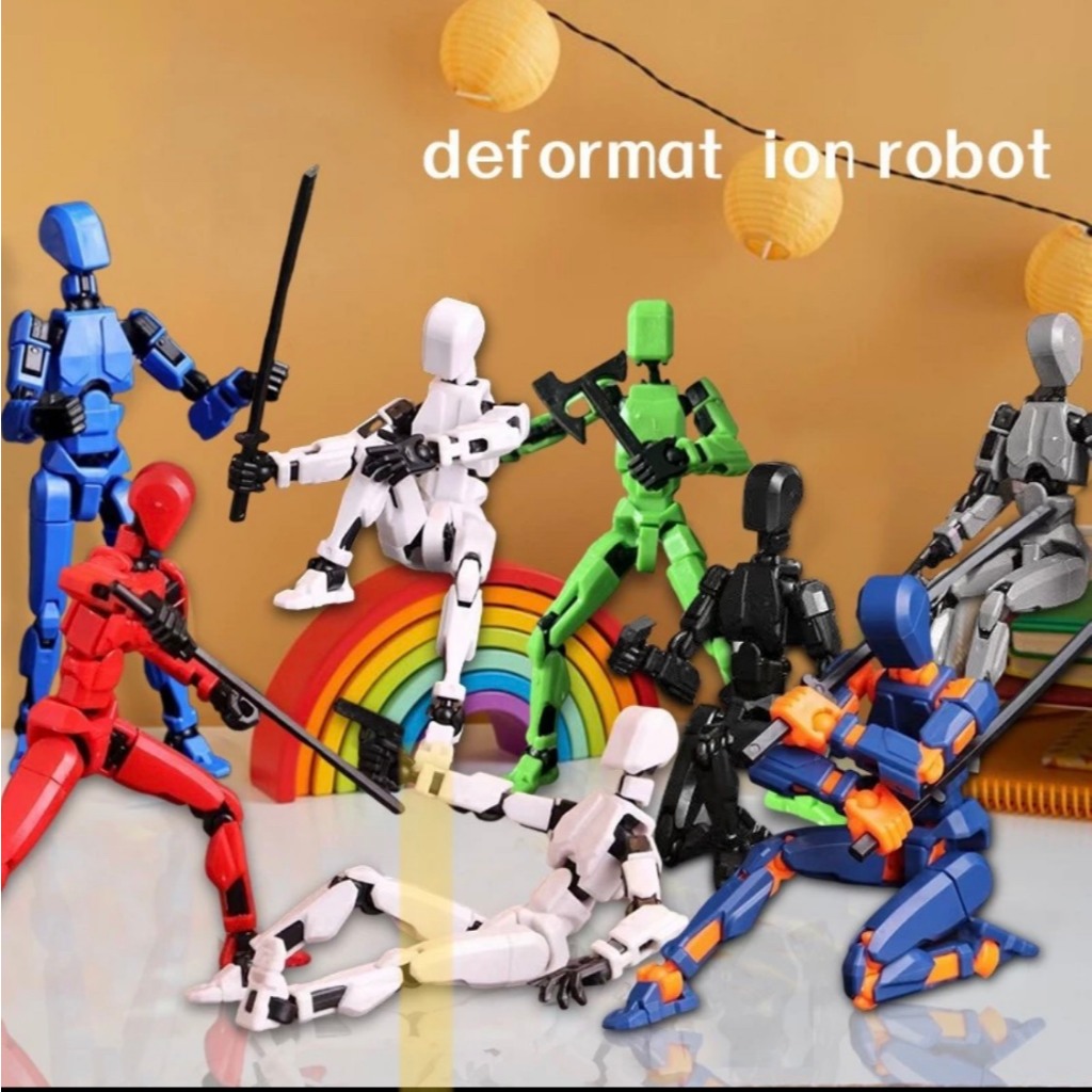Đồ Chơi Mô Hình Kit DUMMY 13 Dạ Quang Robot Với Khớp Nối Cử Động Linh Hoạt Kèm 4 Binh Khí Và 6 Tay