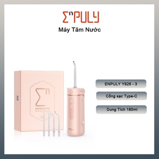 COD Máy Tăm Nước ENPULY Y826 - 3 Chế Độ Làm Sạch, Dung Tích 180ml Tặng Kèm 4 Đầu Vòi Phun Quà tặng