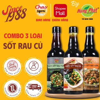 Combo 3 Loại Nước Sốt Rau Củ Chay Ngon Hùng Phát Gồm Sốt Trộn Salad, Sốt Xào Rau Củ, Sốt Kho Nấm