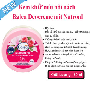 Lăn khử mùi Nam Nữ lăn nách Balea nội địa Đức, ngăn mùi hiệu quả, khô thoáng 50ml