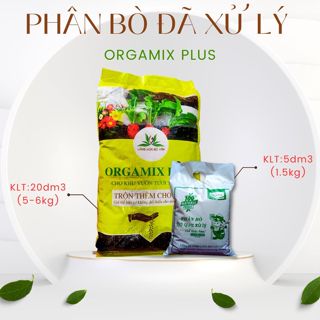 Phân bò nhuyễn đã xử lý 100% hữu cơ Orgamix Plus 20dm3 dùng cho rau sạch (Vườn Sài Gòn)