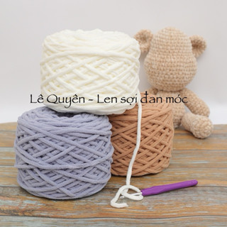 Len nhung đũa - Cuộn Len bông sữa cuộn 100gr