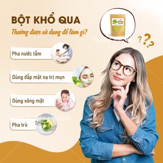 Bột khổ qua 500g, bột mướp đắng rừng, nguyên chất, hỗ trợ giảm mụn, ngừa tiểu đường, detox, giảm cân