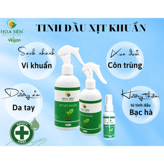Chai xịt Kh.ử Mùi S.át Kh.uẩn hương bạc hà the mát - Hoa Nén - Vegan - Đạt ch.uẩn W.H.O - 500ml