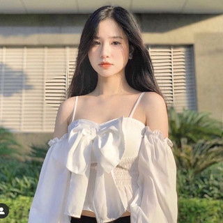 ÁO TRẮNG NƠ NGỰC RỚT VAI