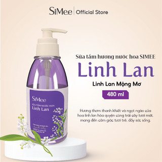 Sữa tắm nữ thơm Simee hương nước hoa - Dung tích 480ml - Chai sữa tắm giúp dưỡng ẩm làm trắng da
