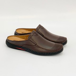 [shop giay minh thu] Dép sục nam da thật cao cấp, đế cao su MT221