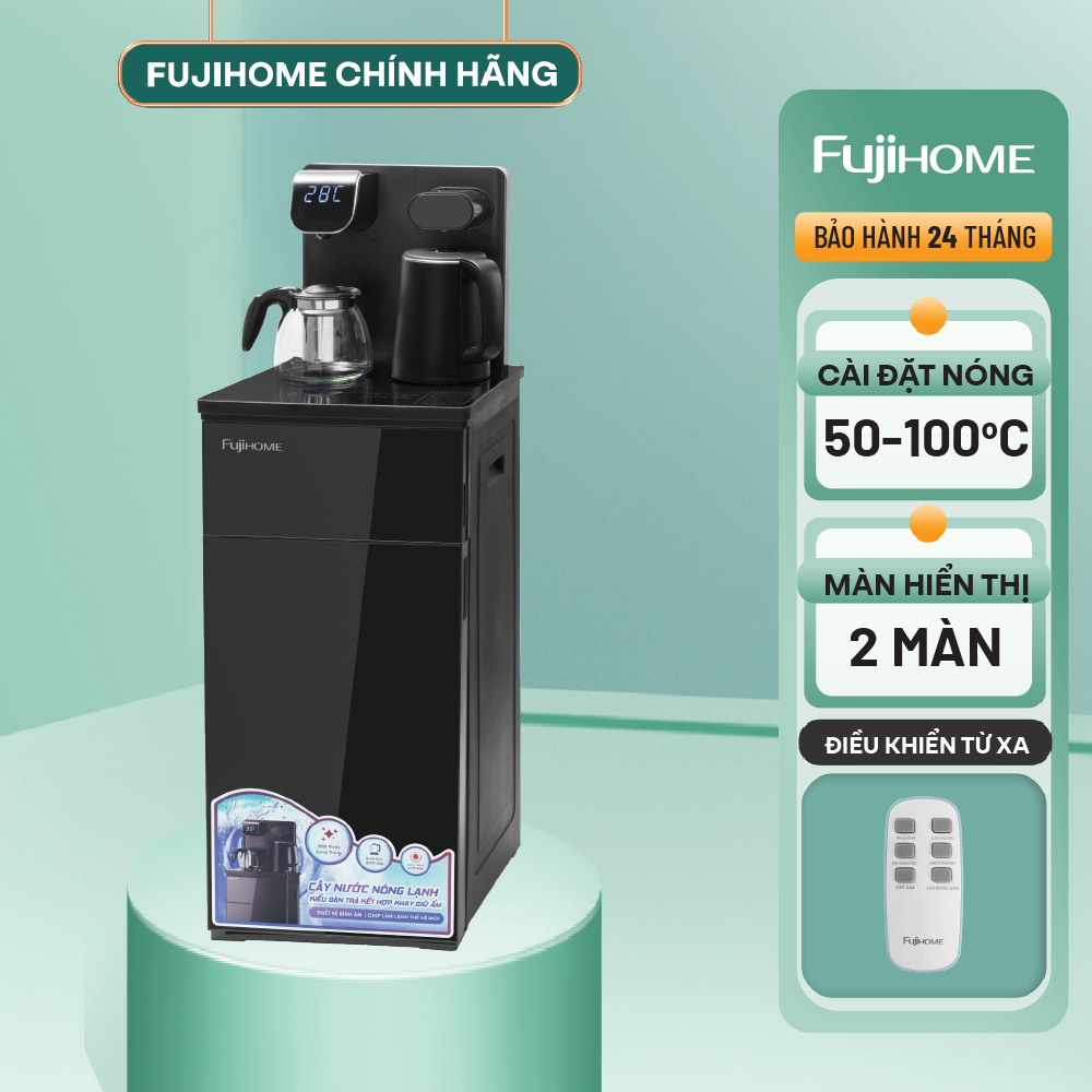 Cây nước nóng lạnh bàn trà FUJIHOME TB110E Màn led hiển thị -Cài đặt nhiệt độ sôi từ 50 đến 100 độ C