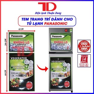 Miếng dán tủ lạnh PANASONIC, tem dán trang trí tủ lạnh PANASONIC