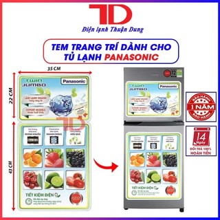 Miếng dán tủ lạnh PANASONIC, tem dán trang trí tủ lạnh PANASONIC