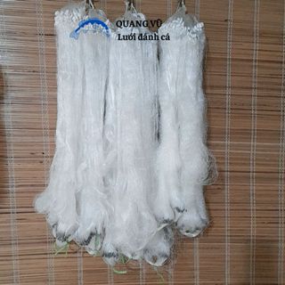 Lưới đánh cá 3 màn thả bắt cá rô phi, chép, cao 75cm dài 30m, 40m then 3 (6cm), then 3.5 (7cm) ở sông hồ ao suối
