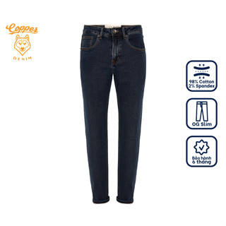Quần Jeans Nam Copper x Coolmate - washed denim, dáng OG slim, màu xanh đậm - Copper Denim