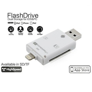 FlashDevice Đầu Đọc Thẻ Nhớ SD/TF Dành Cho IPhone/IPad/ Android OS