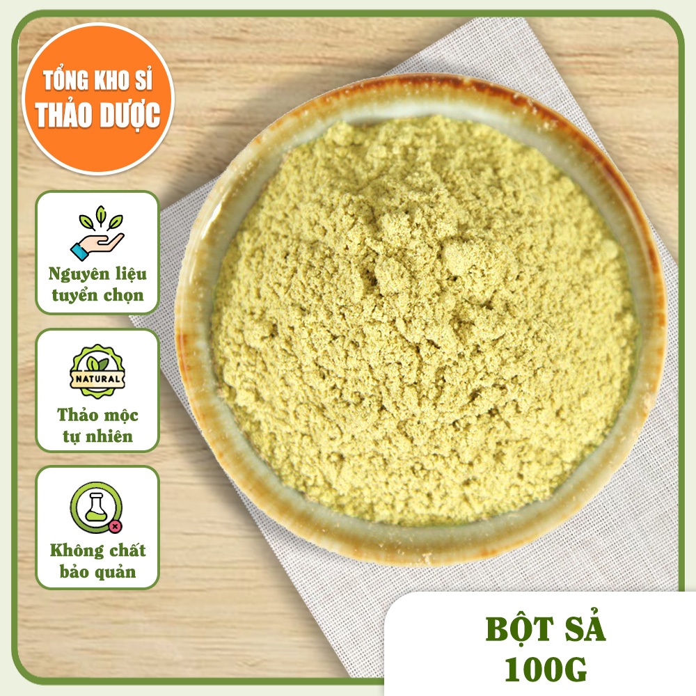 Bột sả xay mịn 100g, thơm ngon nguyên chất, bột gia vị nấu ăn, pha nước chấm, khử mùi thịt, cá
