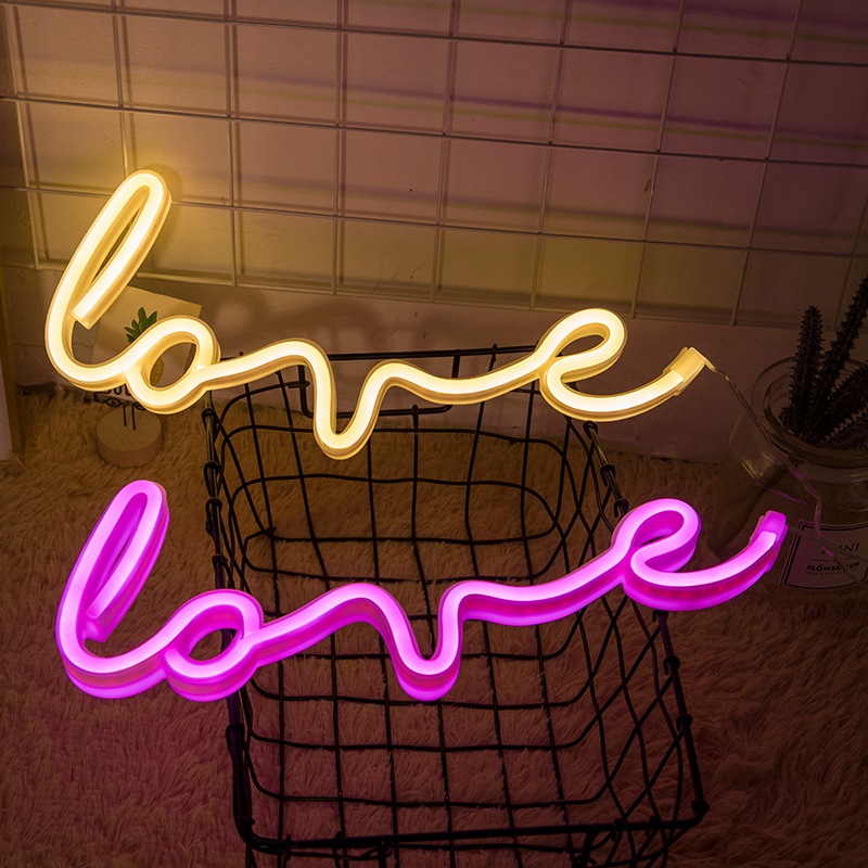 [Pin+usb] Đèn LED Tạo Hình Chữ Love Siêu Xinh Decor Phòng Ngủ, Phòng Khách, Quán Cafe