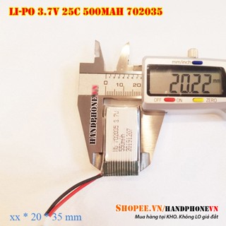 Pin Li-Po 3.7V 500/550mAh 702035 752035 802035 dòng xả cao 25C cho thiết bị RC: máy bay, ô tô đồ chơi điều khiển