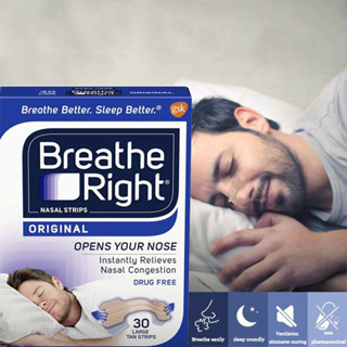 Miếng dán chống ngáy thông mũi Breathe Right/Giảm nghẹt mũi, giảm ngáy