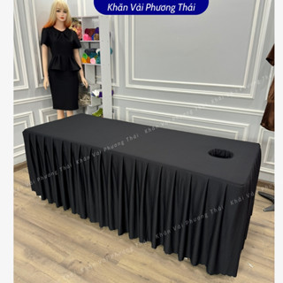 Ga giường spa, ga giường massage CÓ LỖ - vải thun lạnh