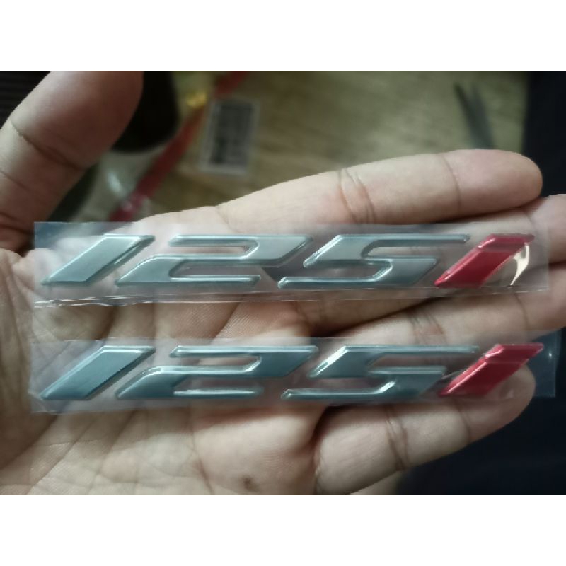 Bộ tem chữ nổi 125i màu crôm bóng