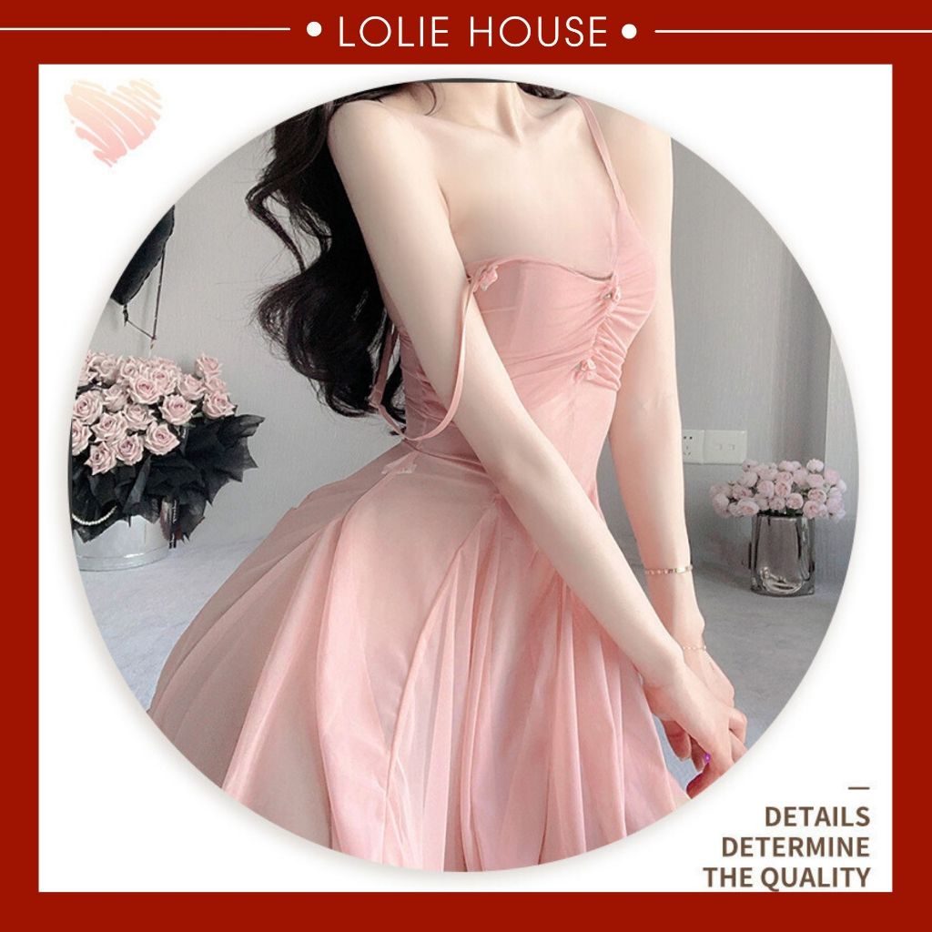 Váy ngủ ren voan sexy xuyên thấu gợi cảm cho nữ mặc nhà LOLIE HOUSE - VN54 | BigBuy360 - bigbuy360.vn