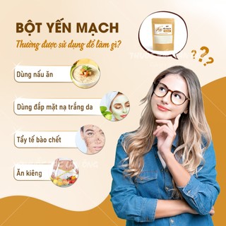 Bột yến mạch 500g, nguyên chất, bột đắp mặt dưỡng trắng da, cấp ẩm, giảm thâm mụn, chống lão hóa