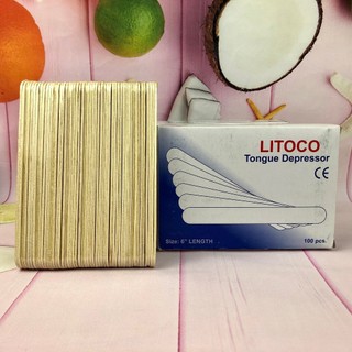 Que Đè Lưỡi LITOCO - Que Kem Gỗ Hộp 100 Que