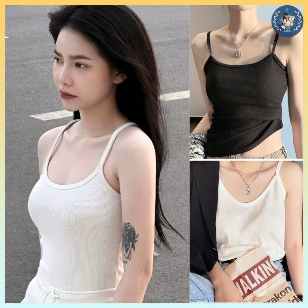 💥[B010] Áo 2 DÂY KHÔNG MÚT màu trơn dáng dài co giãn 4 chiều dễ phối đồ - L2M