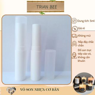 vỏ son nhựa cơ bản, đổ son trực tiếp không cần khuôn, vỏ làm son handmade