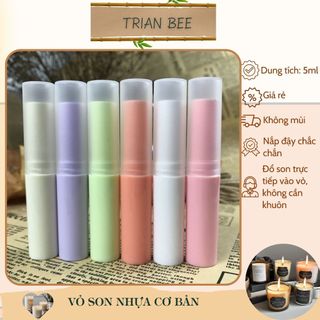 vỏ son nhựa cơ bản, đổ son trực tiếp không cần khuôn, vỏ làm son handmade