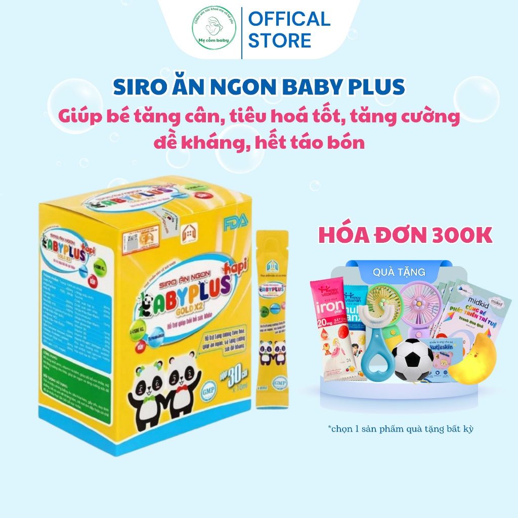 Hộp 30 Gói Siro  Ăn Ngon BABYBLUS Tăng Cường sức Đề Kháng Giúp Bé Ăn Ngon Ngủ Ngon Tiêu Hoá Tốt Tăng Cân