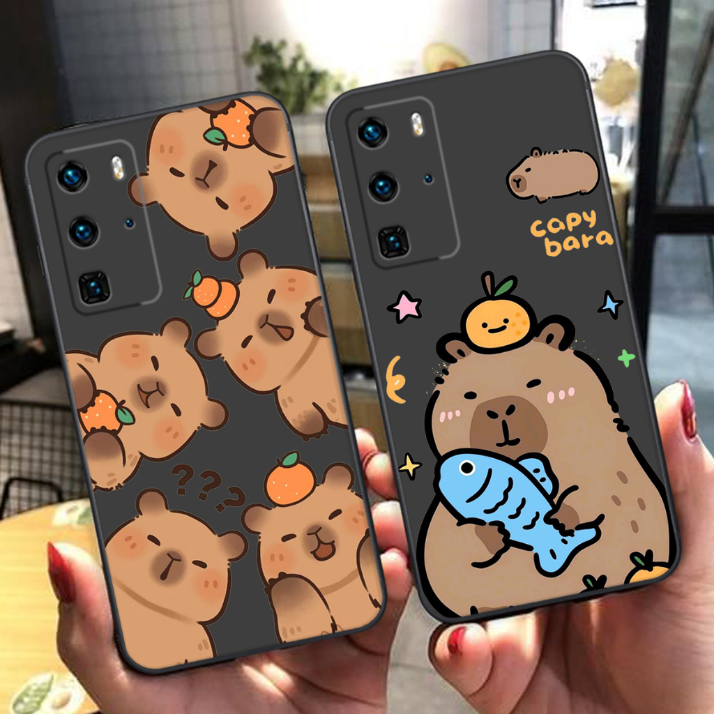 Ốp lưng Huawei P40 / P40 Pro / P40 lite in hình capybara hot trend dễ thương