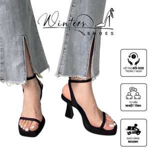 Giày gót đúp dây Mảnh (9cm) lên chân xinh xắn hót 2023