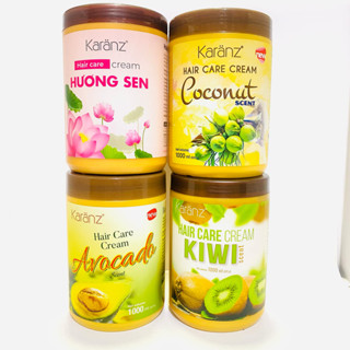 kem ủ tóc  hấp dầu Karanz Hair care 1000ml  sen ,kiwi , dừa, bơ chuyên cung cấp cho salon tóc làm mềm mượt tóc dưỡng tóc
