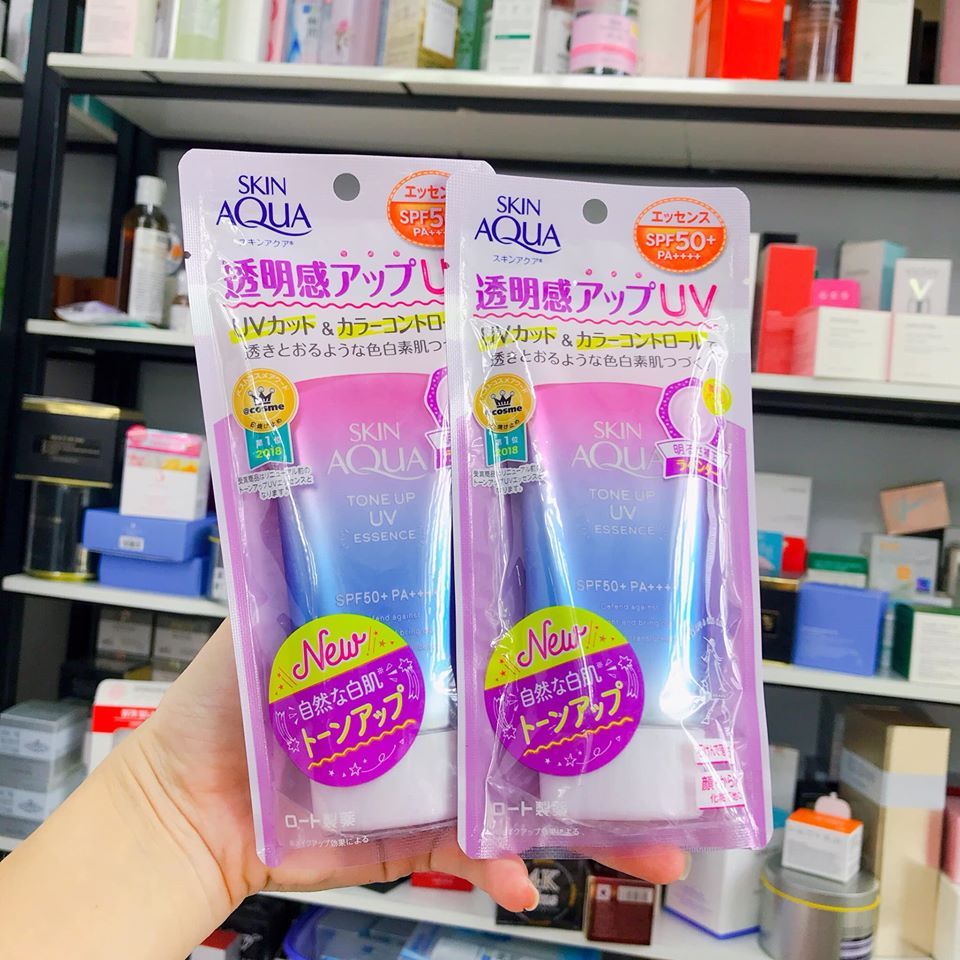 MẪU MỚI - Kem Chống Nắng Nâng Tone Skin Aqua Tím Nhật Bản - KCN