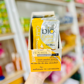 [ JUNHEE AUTH ] HỘP 24 gói Ủ TÓC BIO GOLD EXTRA SUPER CREAM
