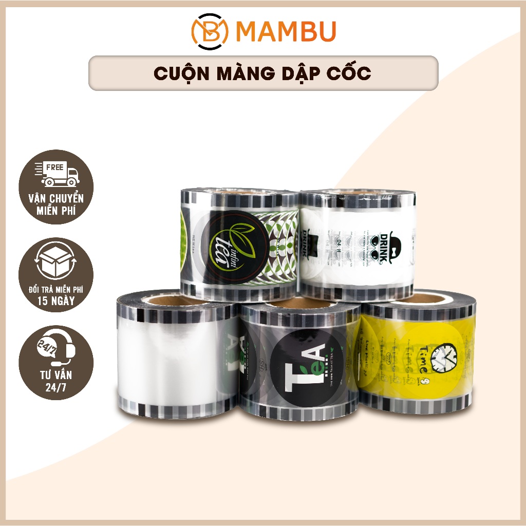 Cuộn màng dập cốc in sẵn - Thiết Bị Máy Móc Pha Chế