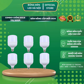  Bộ 6 Bóng LED Bulb Siêu Sáng Combo Bóng Đèn LED 15W 20W 30W 40W 50W 60W Tiết Kiệm Điện Chống Nước 