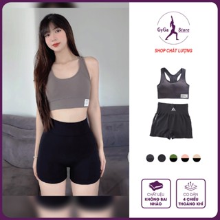 Bộ Tập Gym Nữ (L14) Free Size Quần Áo Tập Gym Yoga Aerobic Nữ Chất Đẹp Áo Bra, Quần Short Tôn Dáng