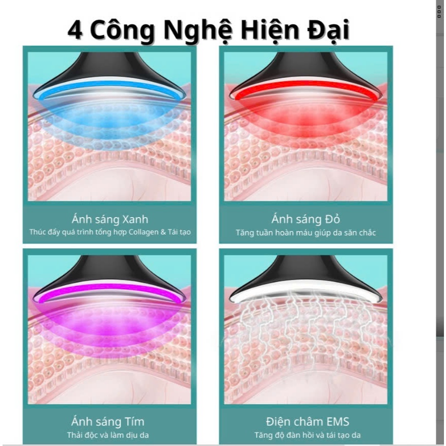 Máy Nâng Cơ Mặt - VISEN, Máy Massage Nâng Cơ Trẻ Hoá Da Mặt Cao Cấp