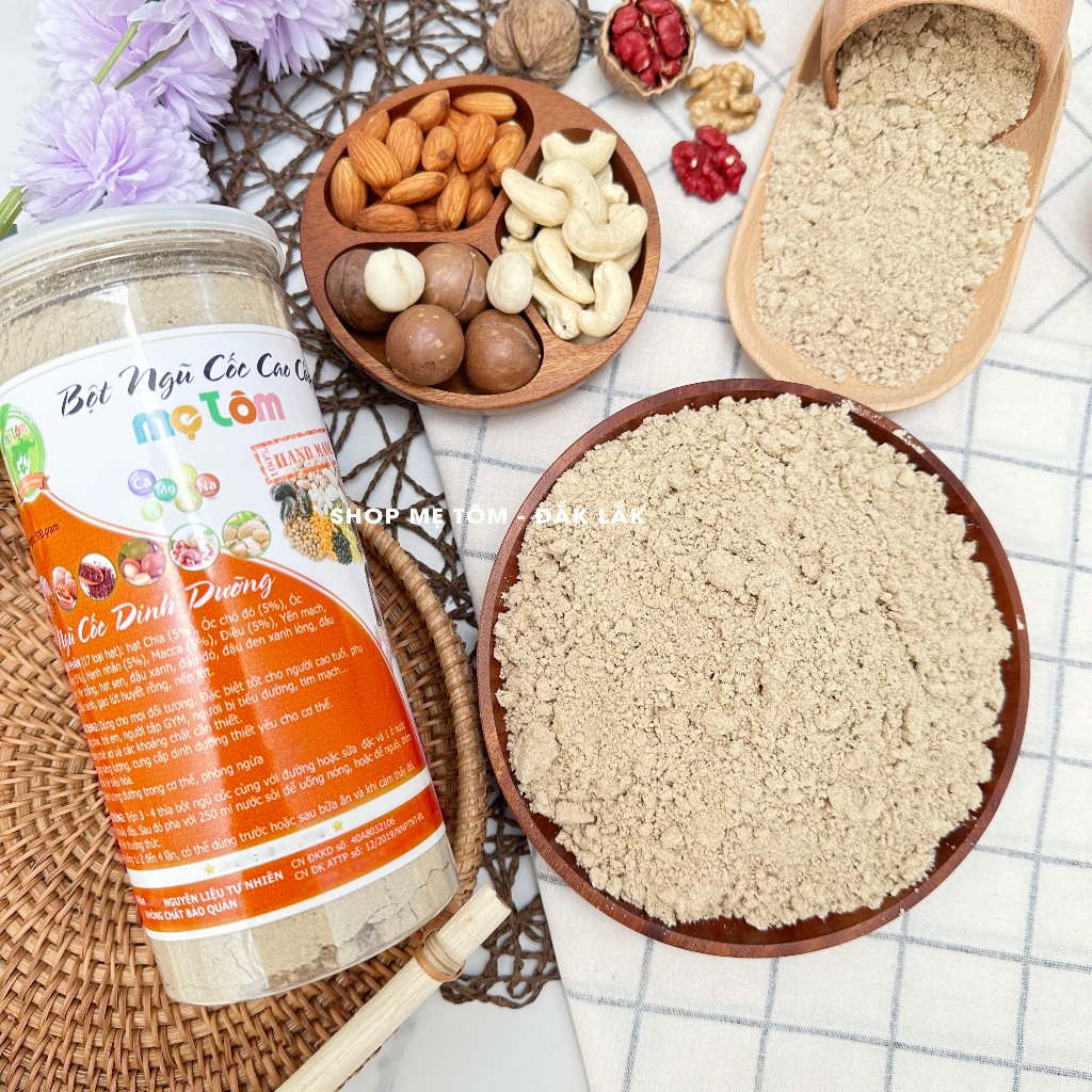 500GRAM BỘT NGŨ CỐC DINH DƯỠNG HẠT SHOP MẸ TÔM GỒM 17 HẠT, S.Ữ.A HẠT NGŨ CỐC