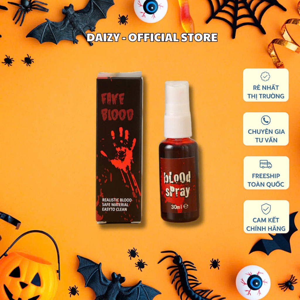 Máu Giả Hóa Trang Haloween Chuyên Nghiệp Dạng Phun Tia 30ML/60ML, Máu Giả Đóng Phim,Cosplay