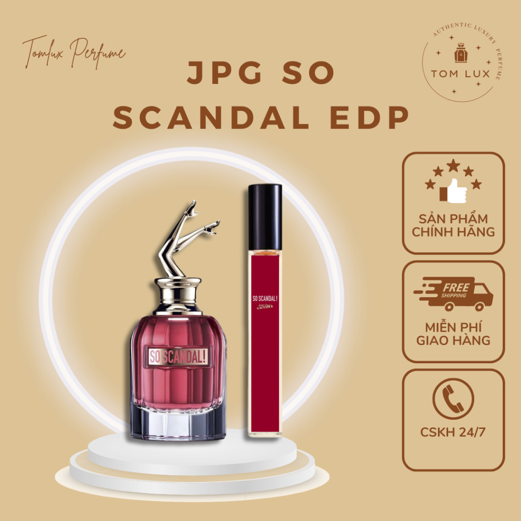 (MẪU THỬ) Nước Hoa Nữ JPG So Scandal EDP TomLux 10ml
