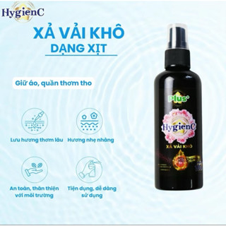 Nước xả vải khô HygienC Plus hàng Việt Nam chai 100ml ( dạng vòi xịt ) hương nước hoa