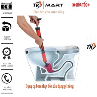  * Mẫu mới * Cây bơm thụt thông tắc nghẽn bồn cầu cơ chế hoạt động kiểu pít tông - hiệu quả tiện dụng 