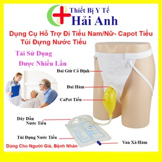 Túi đựng nước tiểu, cho người lớn/ nam/ nữ bằng silicon cao su kèm phụ kiện