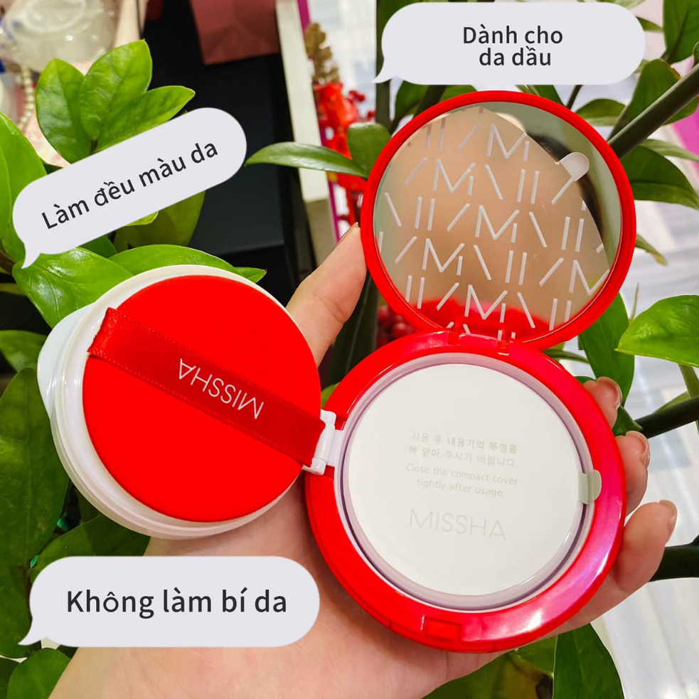 VỎ ĐỎ - Phấn Nước Mỏng Nhẹ, Kiềm Dầu Lâu Trôi Missha Velvet Finish Cushion Hàn Quốc - MISHA