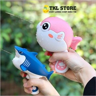 Đồ chơi súng phun nước hình cá mập, cá nóc cho bé - TKL STORE