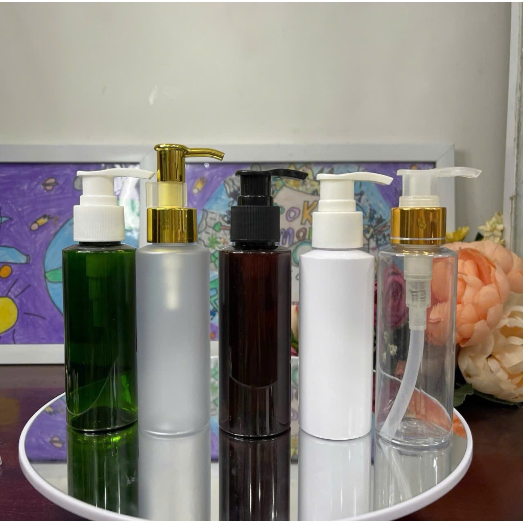 (COMBO 5 CHAI) - Chai lọ nhựa CHAI BƯỞI 100ml, 150ml đầu vòi nhấn